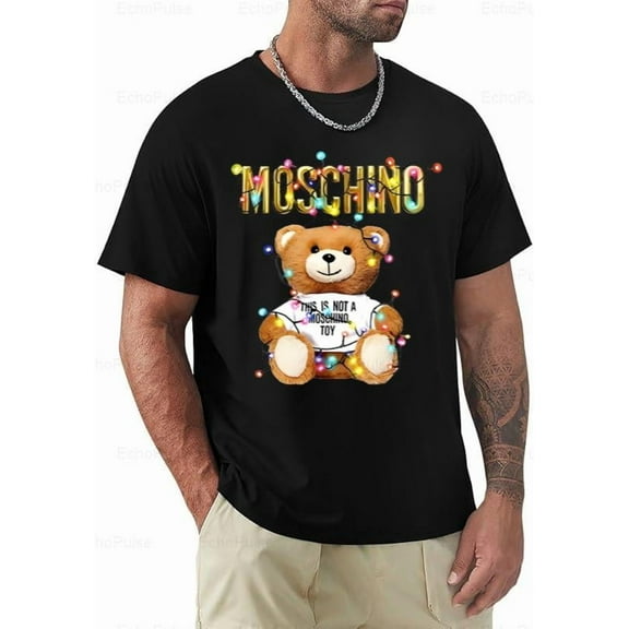 Moschino Teddy Bear Iconic Luxury Fashion Brand Graphic Toy Gift Unisex T-Shirt, for men & women, up to size 5XL