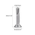 thumbnail image 2 of Uxcell #14 x 1 17/64" 410 Stainless Steel Full Thread Phillips Head Self Drilling Screws 50 Pack, 2 of 5