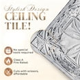 thumbnail image 6 of DCT10-Milan 2 ft. x 2 ft. PVC Glue-up or Lay-in Ceiling Tile in Old Black White (40 Sq.ft / Pack) - 10 Pieces, 6 of 25
