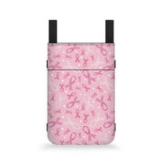COEQINE Breast Cancer Crutch Bag Pink Ribbons Broken Foot Underarm Crutch Pouch Waterproof Forearm Crutch Bag Pouch Adjustable Walking Cane Pouch for Seniors Women