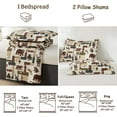 thumbnail image 7 of Green Essen Rustic Quilt Set Queen/Full Size Moose Bear Bedding Lightweight Microfiber Bedspread Plaid Coverlet Cabin Decor, 1 Quilt & 2 Pillow Shams, 7 of 7