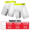 thumbnail image 6 of Franklin Sports Youth Baseball Sliding Shorts - Kids Padded Shorts + Cup Pocket - Large, 6 of 6