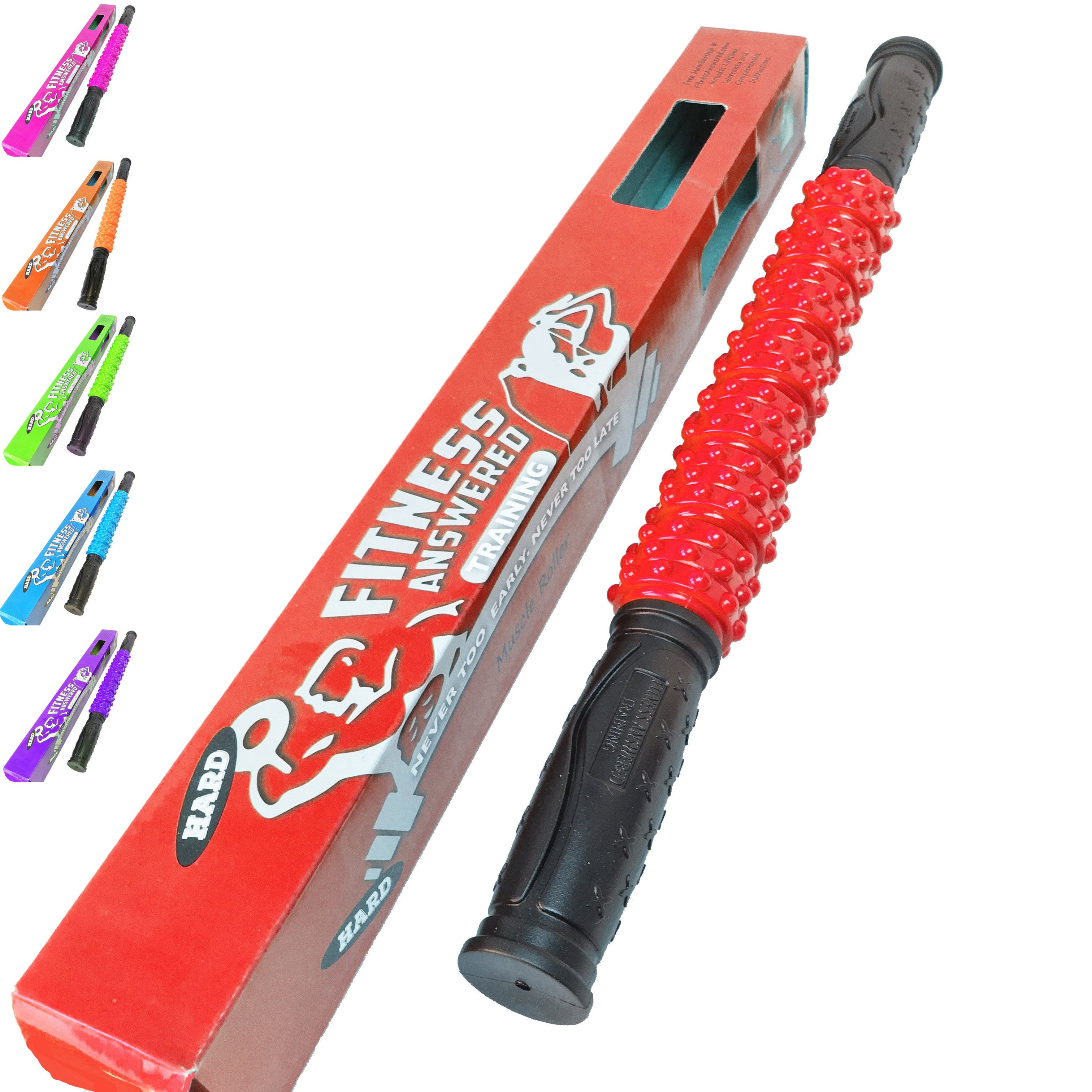 The Muscle Stick Elite Hard Massage Roller Red