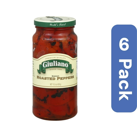 Giuliano Sweet Roasted Peppers 15.5 oz (Pack Of 6)