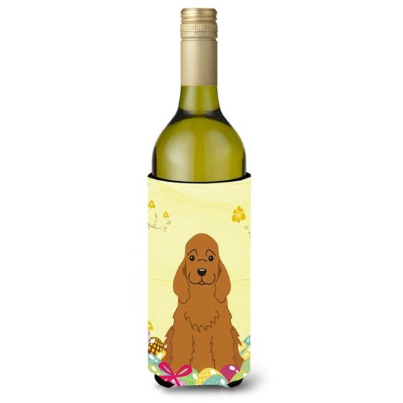 Carolines Treasures BB6095LITERK Easter Eggs Cocker Spaniel Red Wine Bottle Beverge Insulator Hugger