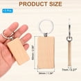 thumbnail image 2 of Uxcell 2.56"L Rounded rectangle Wooden Keychain Blanks, Unfinished Wooden Blanks for DIY Gift Crafts, Wood Color 5 Pcs, 2 of 6