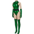 thumbnail image 2 of Women's Jade Green Kombat Jumpsuit Ninja Fighter Suit Full Outfit, 2 of 7