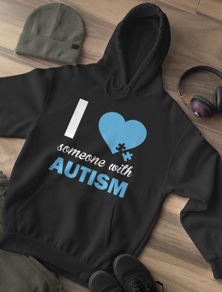 Tstars Womens Autism Awareness Hoodie I Love Someone with Autism Autistic Spectrum Awareness Acceptance Autistic Support Shirts for Womens Hoodie