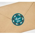 thumbnail image 4 of Darling Souvenir 45 Pcs Floral Wreath Round Thank You Teal Blue Stickers Envelope Seals-1.6 Inches, 4 of 4
