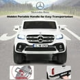 thumbnail image 4 of Costway Licensed Mercedes Benz x Class 12V 2-Seater Kids Ride On Car w/ Trunk White, 4 of 10