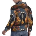 thumbnail image 6 of Naloa Romantic Flower Astronaut Couple Men's Casual Hooded Collar Drawstring Hoodies Pullover Sweatshirts Casual Long Sleeve Shirts-3X-Large, 6 of 7