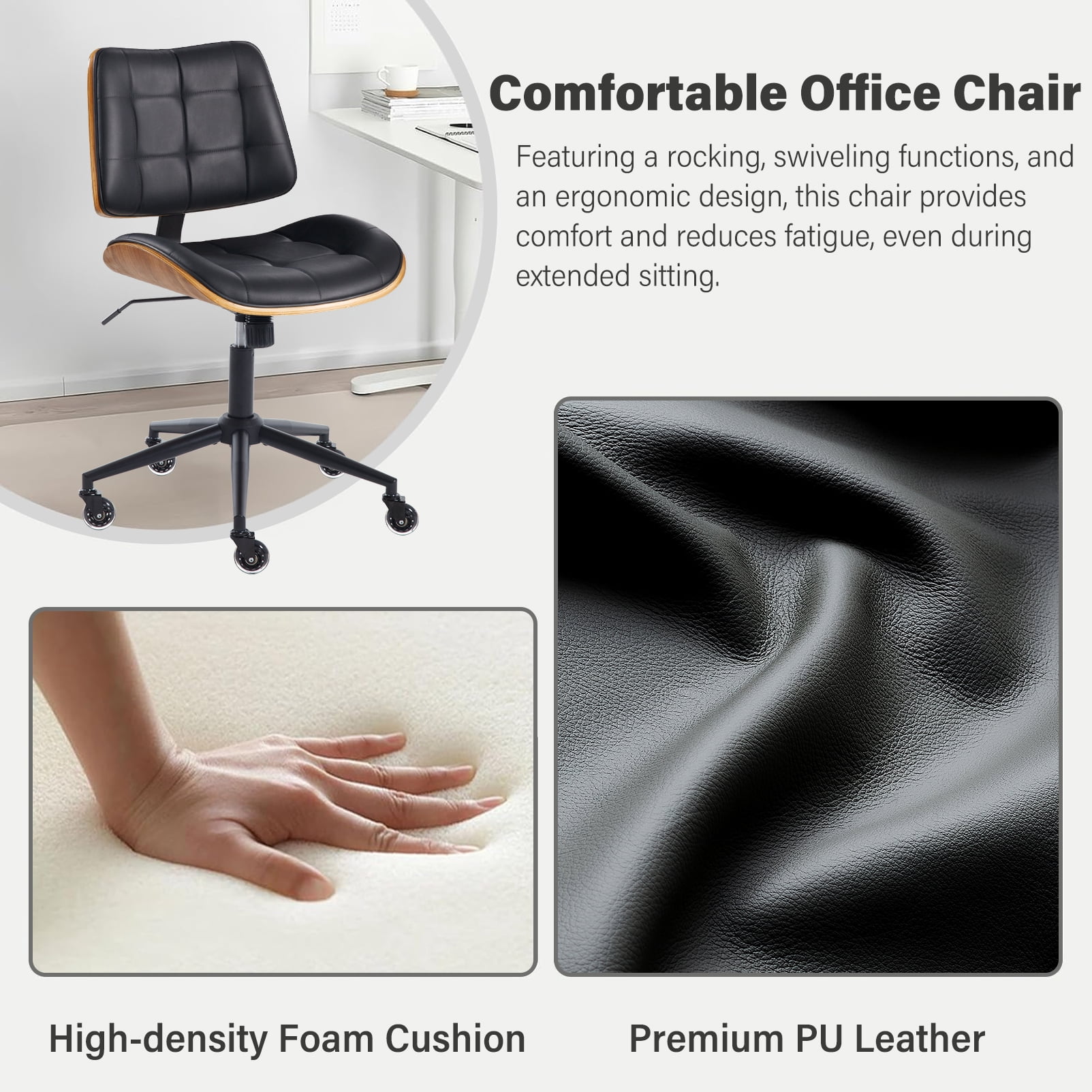 BFZ Height Adjustment and 360 Degree Rotation Office Desk Chair, Green