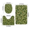 thumbnail image 2 of Bathroom Rugs Sets 3 Piece - Elk moose armygreen Camouflage Absorbent Non Slip Bath Mats, U-Shape Toilet Lid Cover, Contour Mat, Soft Washable Shower Mats Bath Rug Mat for Bathroom Tub Toilet, 2 of 7