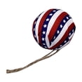thumbnail image 5 of Ceiling decorations Hanging, Patriotic decorations, 2 in Fabric Covered Baubles, House decorations for Home, Star Motifs, July Fourth Celebration, 5 of 8