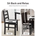 thumbnail image 4 of Alpha Joy Farmhouse Dining Table Set for 4, Faux Marble Rectangular Table with Solid Wood Paded Chairs, 4 of 11