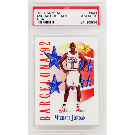Michael Jordan (Team USA) 1991-92 Skybox Basketball #534 Card - PSA 10 GEM MINT