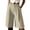 *Khaki, variant on VBVC Women's Wide Leg Pleated Bermuda Shorts, Button Front Knee Length Work Culottes For Women, Ladies' Business Suit Shorts with Pockets,Khaki,S-3XL