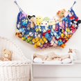 thumbnail image 2 of Stuffed Animal Hammock Corner Wall Stuffed Animal Net or Hammock for Stuff Animal Storage Plush Toy Holder Boho Macrame Toy Display for Nursery Playroom Kid's Room, 2 of 14