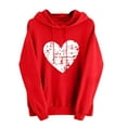 thumbnail image 2 of YM Valentines Sweatshirt for Women Heart Hoodies Valentine's Day Drawstring Long Sleeve Sweatshirts Cute Holiday Pullover Tops with Pockets Valentines Day Shirts Women, 2 of 5