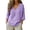 A1 Light Violet, variant on Womens Gauze Tops 3/4 Sleeve Loose Fit Shirts Stylish Tops Peasant Blouses V Neck Lightweight Tops Solid Color Top Flowy Clothes Plus Size Shirt Boho Top Tunic Loose Clothes Elegent Tops