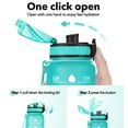 thumbnail image 5 of GEDUX 32oz Motivational Water Bottle with Time Marker BPA Free Tritan Reusable Sports Bottle, Leak Proof & One-Click Open Lid, Wide Mouth with Carry Strap for Gym Travel Running, 5 of 9