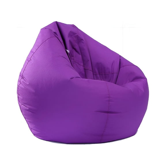 LAMIRO Waterproof Ultra Soft Bean Bag Chair Memory Foam Bean Bag Chair with Microsuede Cover Stuffed Animal Storage/Toy Bean Bag (filling is not included) Purple 60X65CM