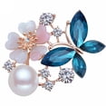 thumbnail image 2 of Xinyolin Butterfly & Flower Decor Brooch Pin, Elegant Style Lovely Brooch for Daily Life, 2 of 8