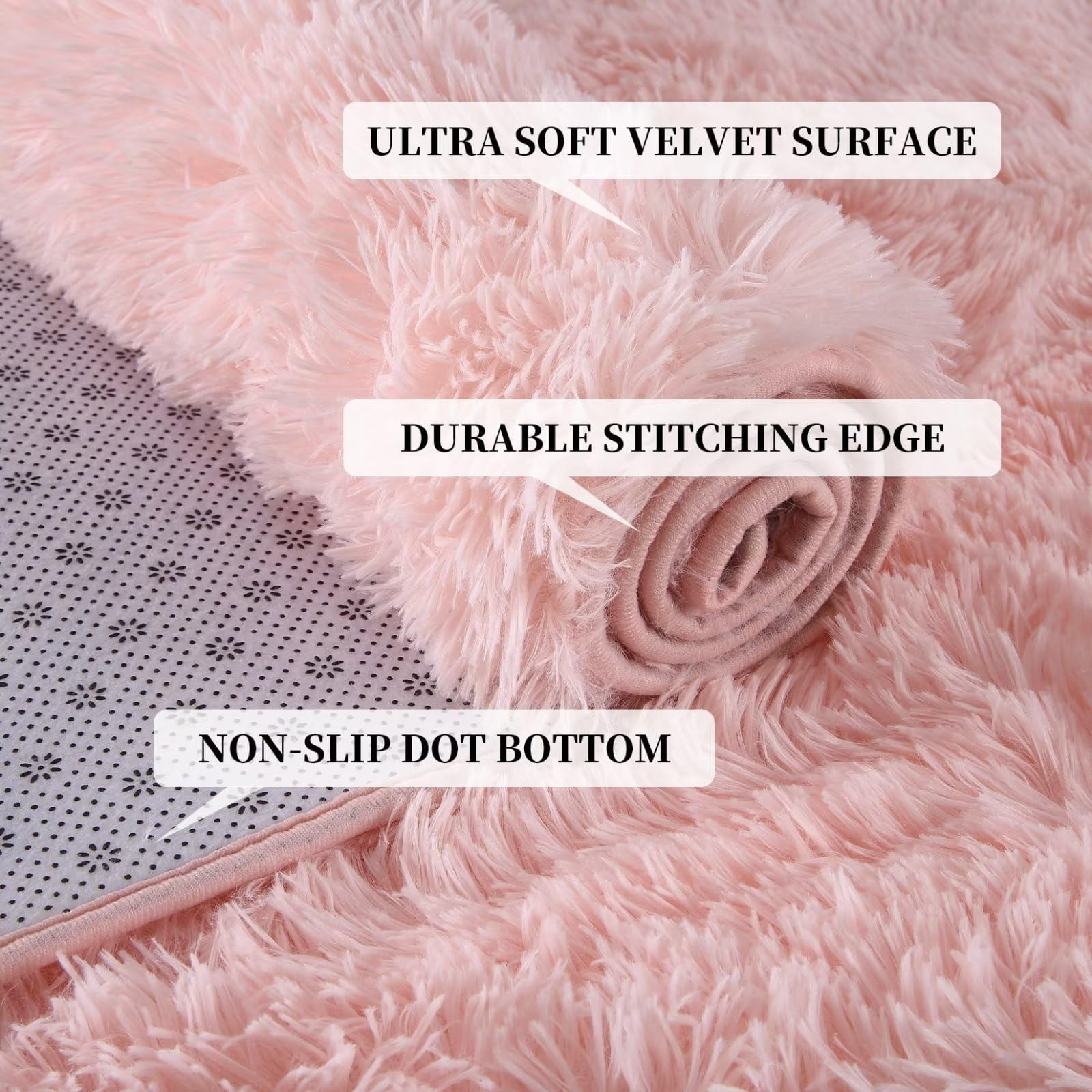 Kselythan  Faux Fur Rug for Bedroom,Area Rugs for Living Room,Ultra Soft Plush Modern Indoor Fuzzy Carpet ,Thick Faux Fur Shag Rug Non-Slip Carpet ,For Bedroom,Living Room,Home Decor Rug