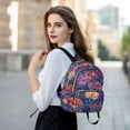 thumbnail image 6 of FORMRS Mini Backpack Purse for Women Travel Daypack Casual Shoulder Bag, Blooming Flowers Pattern, 6 of 7