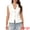 White, variant on DARING DIVA Women's Button Down V Neck Elastic Waist Sleeveless Waistcoat S Light Blue