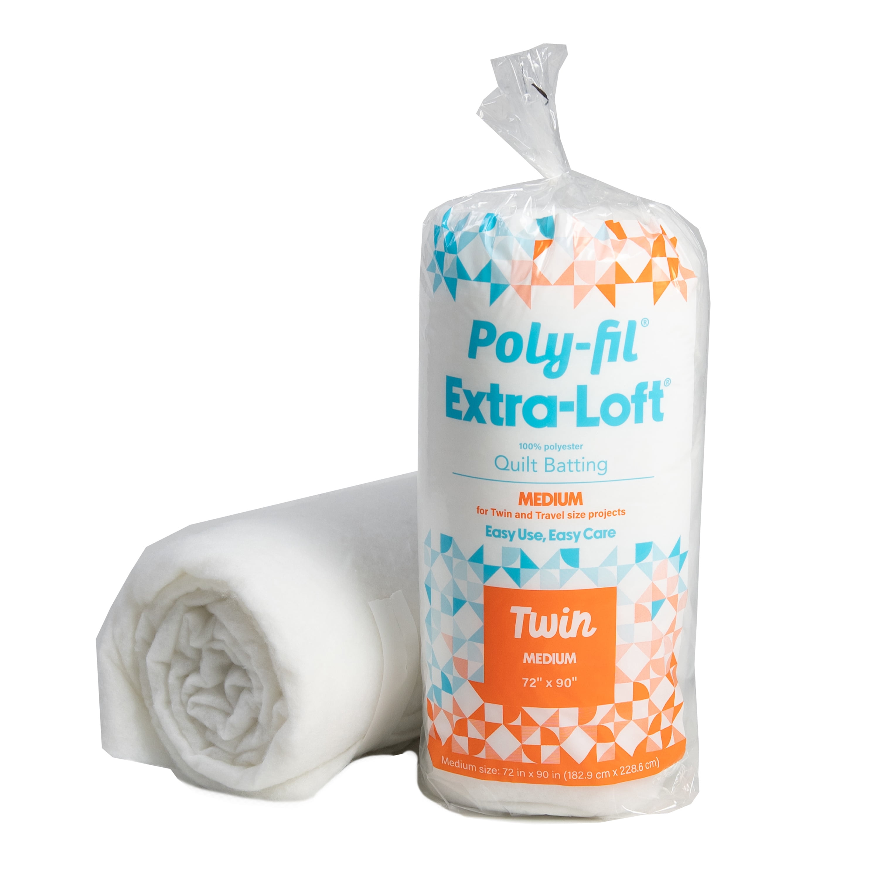 (3 pack) Fairfield Poly-Fil Extra-Loft Quilt Batting, Premium Polyester Batting for Quilting, Ideal for Throw Pillows and Lap Quilts, Quilting Supplies, Medium, 72" X 90", White