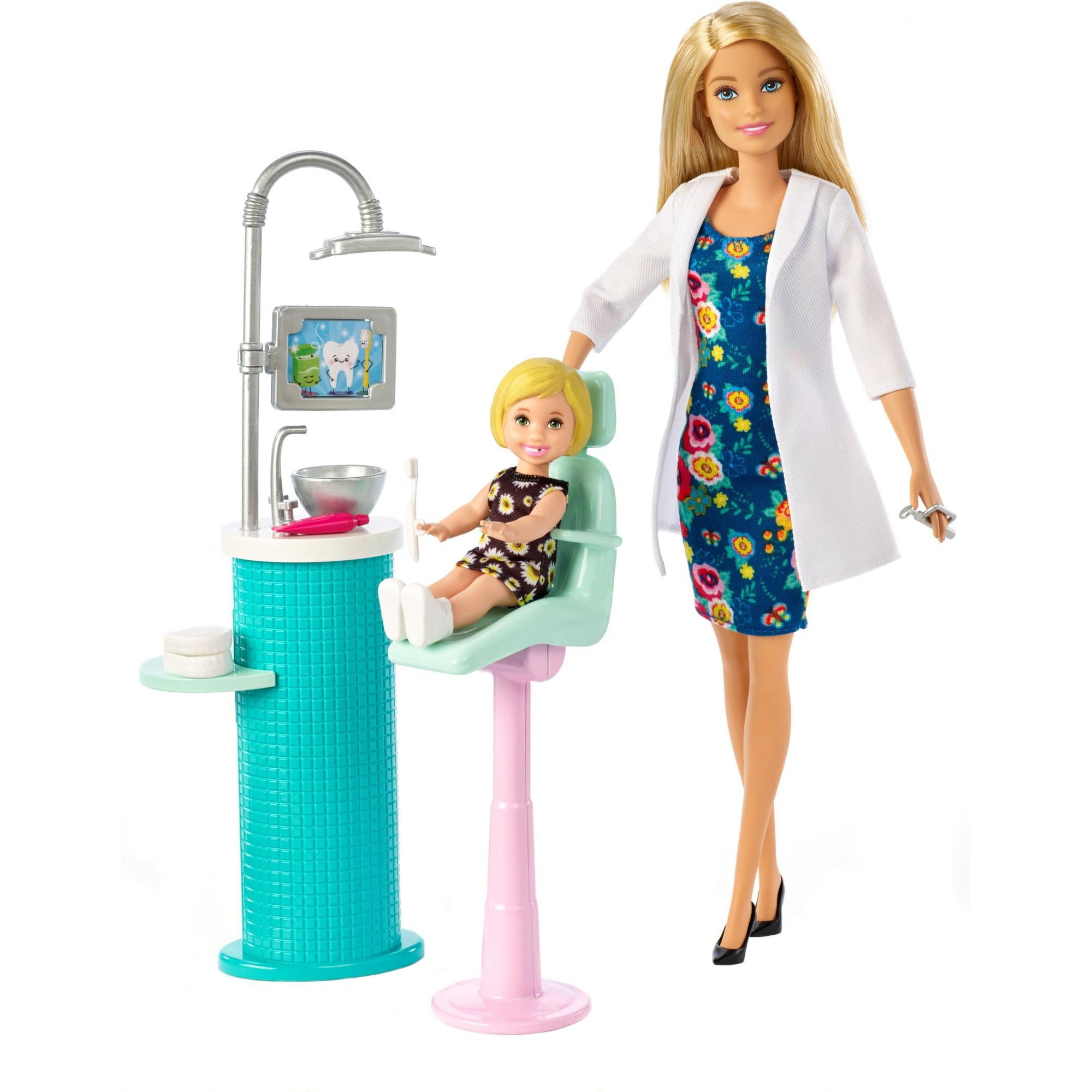 Barbie Career Doll and Accessories Dentist with Chair and Patient 