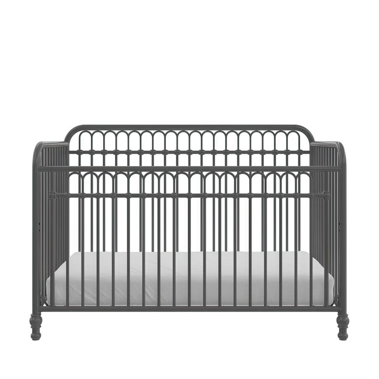 Little Seeds Raven 3 in 1 Convertible Metal Crib JPMA Certified