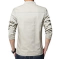 thumbnail image 3 of Lefu Hommes Casual Blazer Col Veste Tops Slim Fit Affaires Formelle Zip Costume, 3 of 9