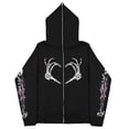thumbnail image 3 of Sudaderas oscuras europeas y americanas para hombres y mujeres, sudaderas con capucha, parejas góticas, sudaderas Harajuku con cremallera de gran tamaño, 2023, 3 of 5