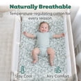 thumbnail image 4 of The Peanutshell Organic Cotton Playard Toddler Bed Sheets for Baby Boys and Girls, Sage Floral, 2 Pack, 4 of 7