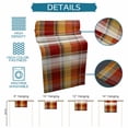 thumbnail image 6 of Tartan Plaid Table Runner - 72 Inch Long Orange Red Autumn Gingham Vintage Check Cotton and Linen Blended Dress Scarves Farmhouse Table Runner for Kitchen Dining, Coffee Table, 13" x 72", 6 of 8