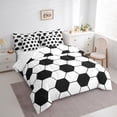 thumbnail image 3 of Castle Fairy Female Men Soccer Game Twin Bedding Sets 7-Piece,Sport Gamer Football Bedding Comforter Set Microfiber,Geometric Honeycomb Hexagon Breathable Sheet Sets,Lightweight Room Decor, 3 of 8