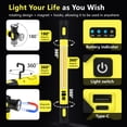 thumbnail image 3 of Kidsjoy  LED Under Hood Work Light Bar, 3000LM Magnetic Rechargeable, 5200mAh Cordless for Auto Repair, Yellow, 3 of 8