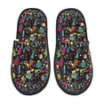 thumbnail image 1 of Balery Colorful Geometric Figures Pantuflas de Casa de Felpa Silenciosas con Diseño Estampado, Zapatillas Cómodas Antideslizantes de Algodón para Interior-Medium, 1 of 8