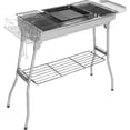 thumbnail image 2 of Portable Charcoal Grill and Smoker, Foldable Stainless Steel Grill (39.37 x 12.2 x 27.95), 2 of 9