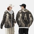 thumbnail image 4 of Fotbe Vintage Ram Pilot Chaqueta con Protección Solar UPF 50+ para Hombre y Mujer, Camisa con Capucha y Bolsillos-Medium, 4 of 7