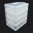 thumbnail image 3 of Cupcake Holder, 4-Tiers Cupcake Carrier Rectangular 13.98*10.04*15.55in, 3 of 15