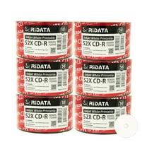 300 Pack Ridata CD-R 52X 700MB 80Min White Inkjet Hub Printable Blank Media Recordable Disc