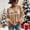 A05-Khaki, variant on Velvet Blouses for Women Crew Neck Long Sleeve Party Ruffle Elegant Tops Fall Winter