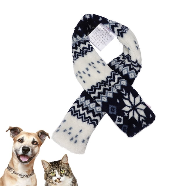 Bienvenido Lindo Moda Mascota Perro Gato Cuello Bufanda Invierno Felpa Suave Cálido para Mascotas Perros AccesoriosWJ03 azul S