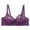 Purple, variant on Seductiva Clothing Yoga Bra for Women Womens Underwire Bra Lace Floral Bra Unlined Unpadded Plus Size Full Coverage Bra