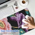 thumbnail image 4 of Long Mouse Pads for Desk,Pioneer Flower Floral Print Pattern Desk Mats on Top Of Desks, Desk Mouse Pad Extra Large with 3mm Non-Slip Base and Stitched Edge for Gaming,Office,Work,Home 31.5"x11.8", 4 of 6