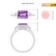 thumbnail image 5 of ANGARA Natural 1.5 Ct. Amethyst with Diamond Classic Ring in 14K White Gold for Women (Ring Size: 9), 5 of 10