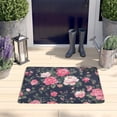 thumbnail image 2 of Pioneer Flower Floral Print Flannel Non Slip Door Rugs,Washable Door Mats Indoor,Decorative Door Mats,Dirt-Resistant and Absorbent Doormat for Entrance,Bedroom,Kitchen,Bathroom,23.5"x16", 2 of 5